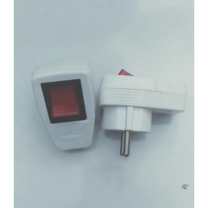colokan listrik jantan plus saklar on off lampu besar plus saklar lubang colokan sambungan colokan l