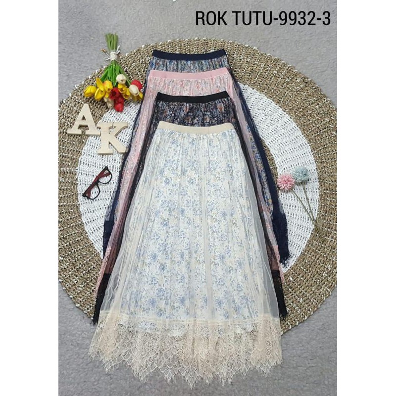 ROK BOLAK BALIK 2 SISI MIX BROKAT TILLE-9932-1