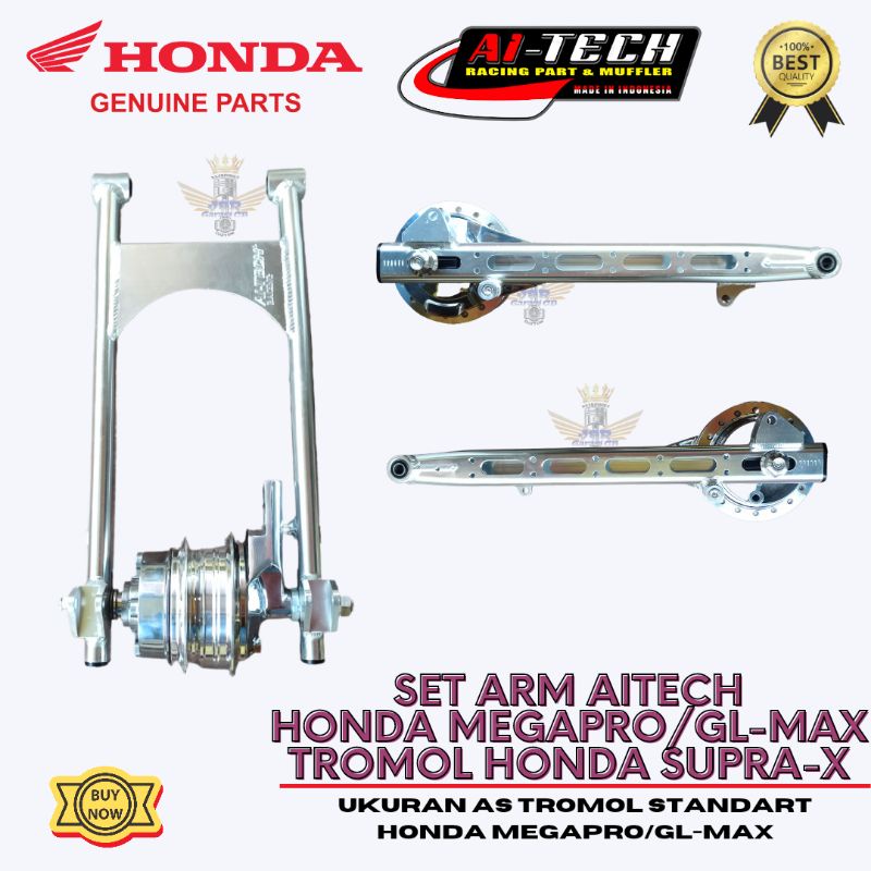 Set Arm Aitech HONDA Megapro GL-max Tromol Honda Karisma Original Copotan Poles Krom