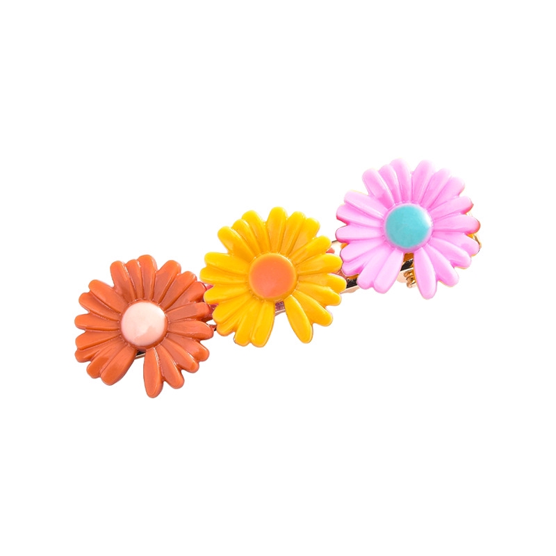 Fashion hairpin headdress Jepit Rambut Model Bunga Daisy Gaya Korea untuk Anak Perempuan