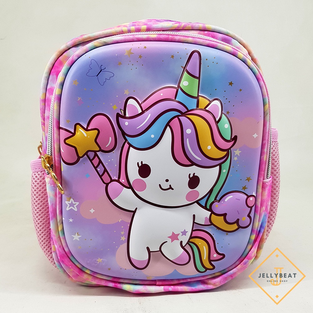 TAS RANSEL 3D ANAK PG KARAKTER UNICORN PINK