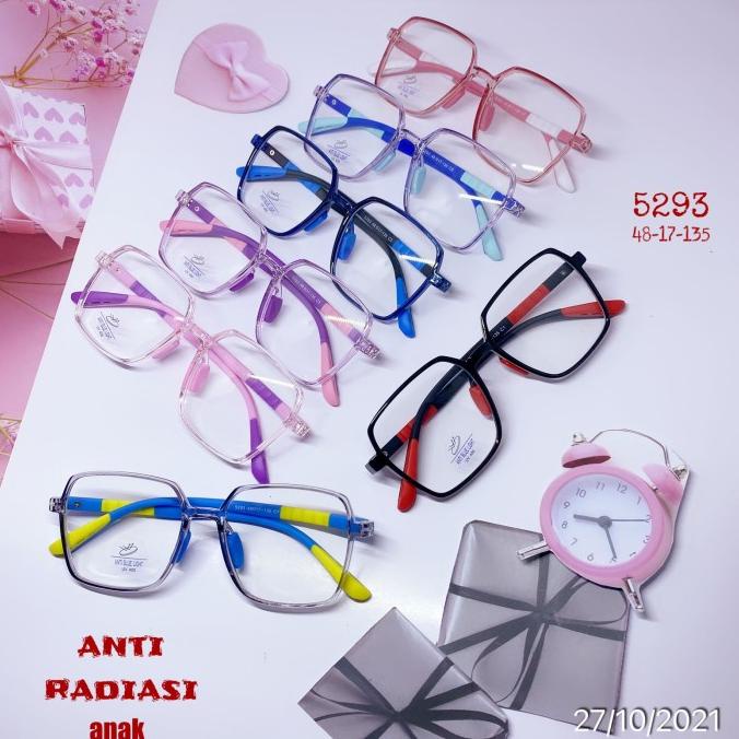 Kacamata ANAK Antiradiasi Blueray Gadget Komputer HP TV Bahan TR90 Ringan dan Lentur Unisex