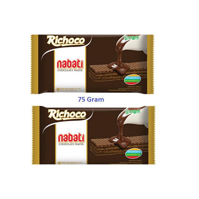 

Wafer Krim Coklat | Richoco Nabati Chocolate Wafer 75 Gr