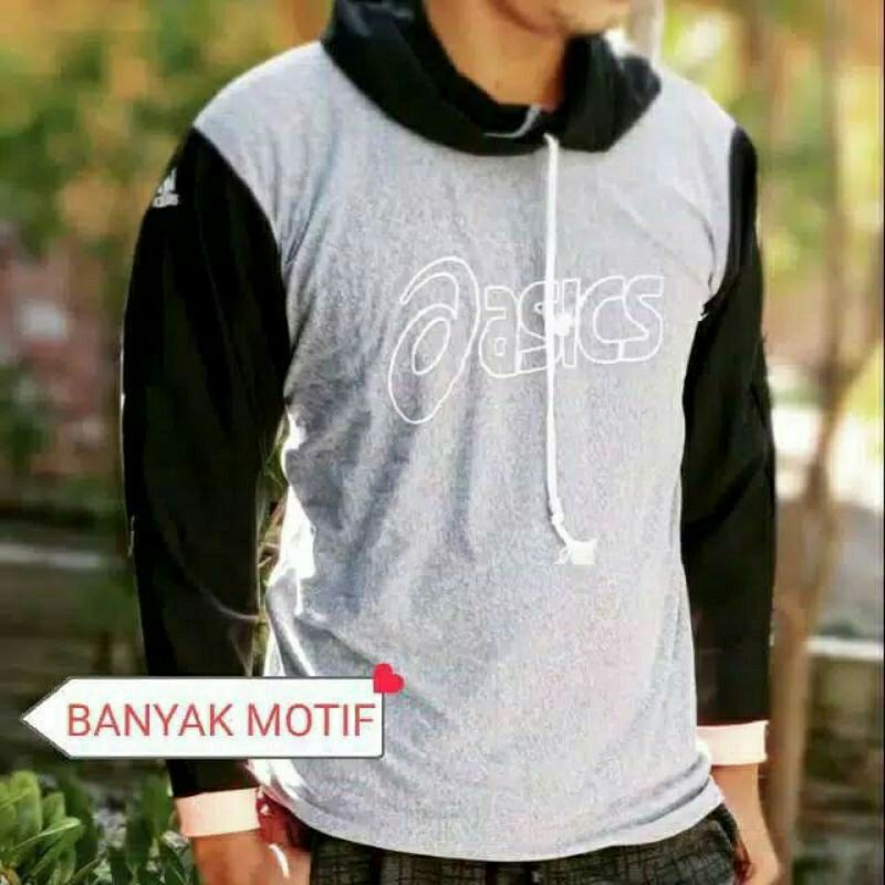 kaos tani lengan panjang kupluk/kaos tani/kaos basahan lengan panjang/kaos berkebun