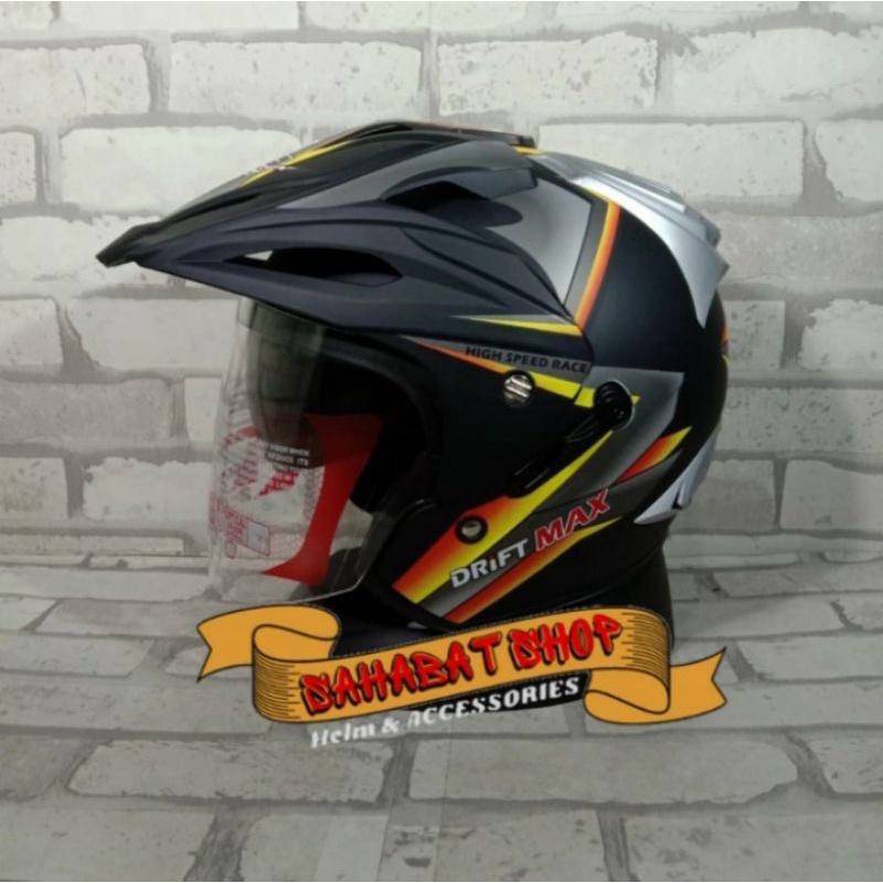 HELM G2 EXTERMINATOR MOTIF DRIFT MAX | DOUBLE VISOR | HELM SNI