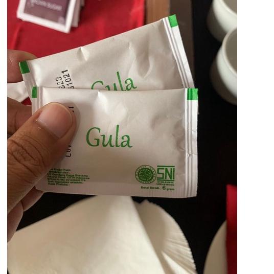 

SNI gula putih sachet ber BPOM 6gr / white sugar sachet isi 250pack Hot