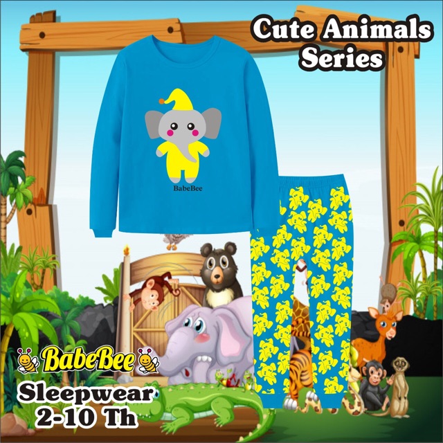 SLEEPWEAR BABEBEE • PIYAMA • Baju Tidur Anak — Elephant