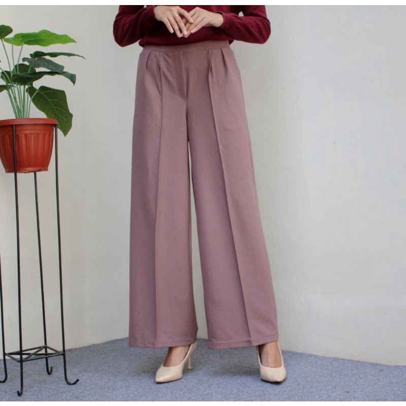 CELANA KULOT HIGHWAIST PREMIUM SCUBA // CULLOTE HIGHWAIST PANTAS // CELANA KULOT WANITA PANJANG TERBARU