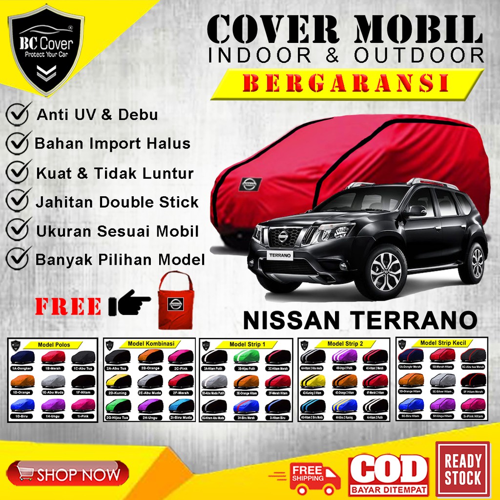 Cover Mobil Terrano / Sarung Mobil Nissan Terrano / Selimut Mantel Pelindung Jas Mantol Kerudung Tutup Penutup Nissan Terrano Outdoor