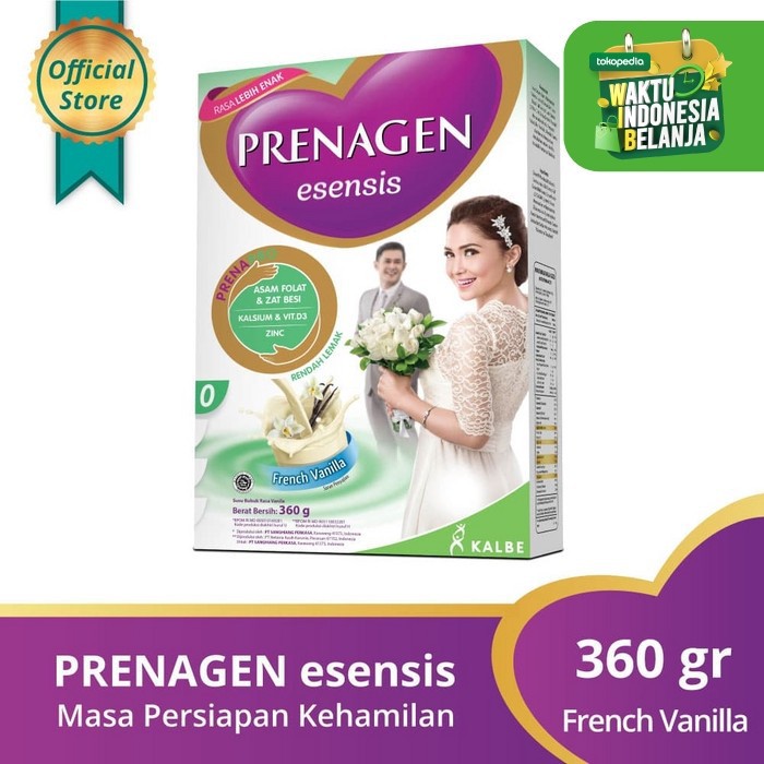 PRENAGEN ESENSIS SUSU PERSIAPAN KEHAMILAN 360GR RASA COKLAT-VANILLA