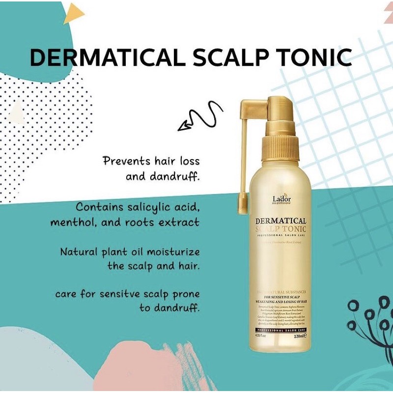 LADOR Dermatical Hair Loss Scalp Active Shampoo Tonic Ampoule - Perawatan Kulit Kepala Gatal Rambut Rontok