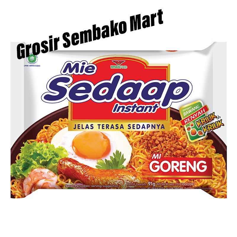 

MIE SEDAAP GORENG MIE INSTANT 90G GROSIR KARTON ECER TERMURAH TERLARIS