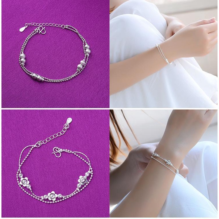 Perhiasan Gelang S925 Silver Bentuk Bulan Bintang Untuk Hadiah Wanita