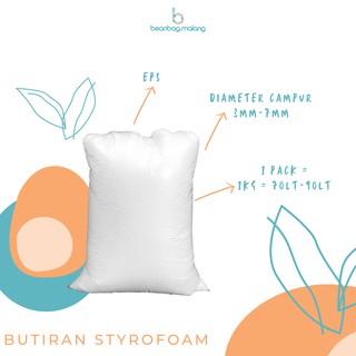  Butiran Styrofoam  EPS Isi Bean bag 1 KG Pengiriman 