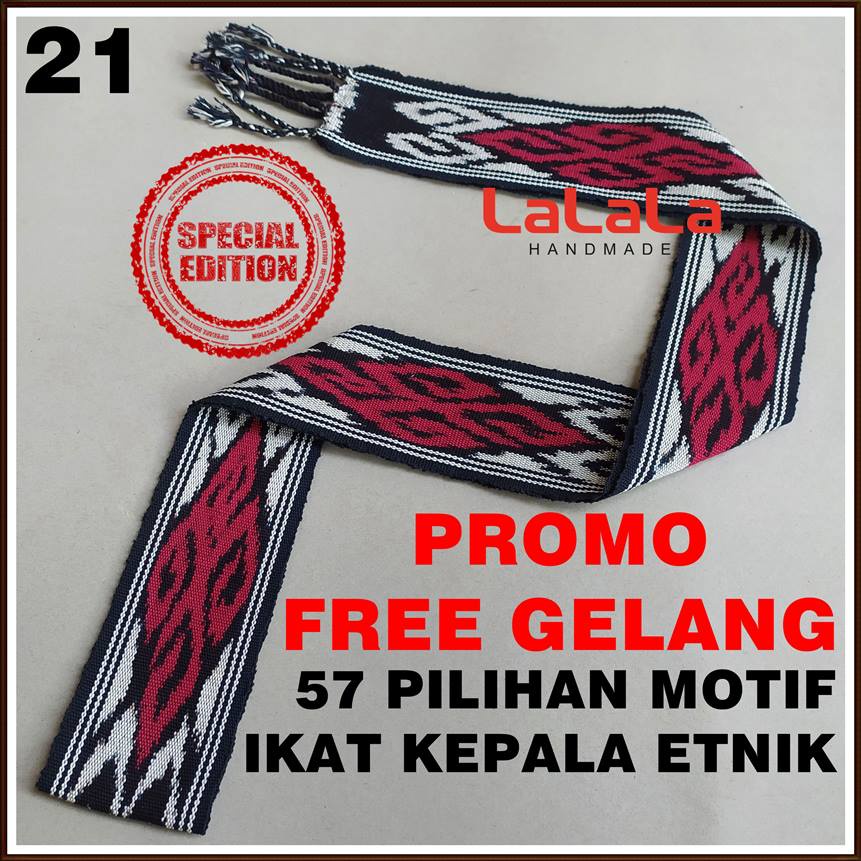 Ikat Kepala Tenun Etnik Motif Dayak Kalimantan Toraja Sumba Lombok Kain PROMO TERMURAH-6