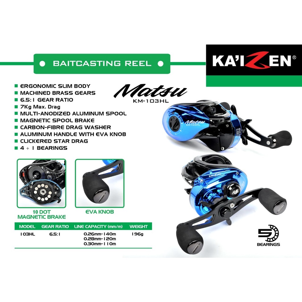 Reel BC / BAITCASTING KAIZEN MATSU KM-103HL