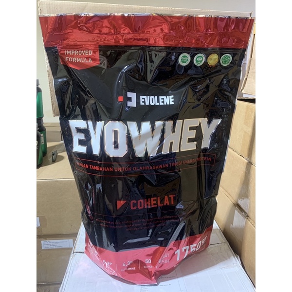 Evolene Whey Protein 1,9 kg 50 sachet serving susu evo whey gym