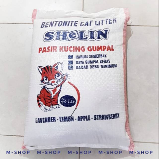 Pasir Shelin pasir kucing wangi gumpal 25 liter (KHUSUS GRAB/GOJEK)