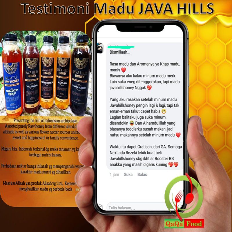 MADU MULTIFLORA JAVA HILLS HONEY / MADU MUMTAZ / MADU MURNI / MADU / Madu asli 100% Nektar Multiflora Madu Mentah Premium Raw Honey Alami