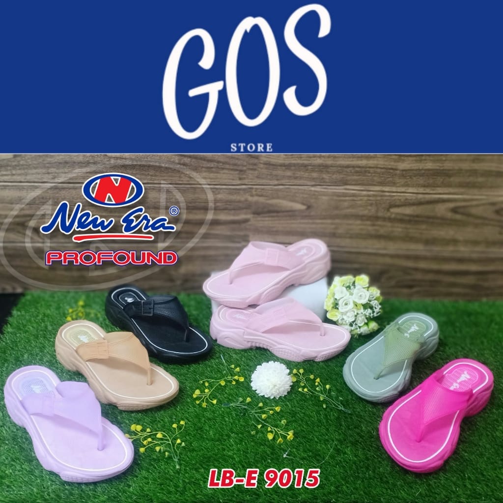 gos NEW ERA LB E 9015 Sandal Japit Wanita Sandal Wedgest Berkualitas Terbaru Gesper Sendal Karet Jelly Wanita