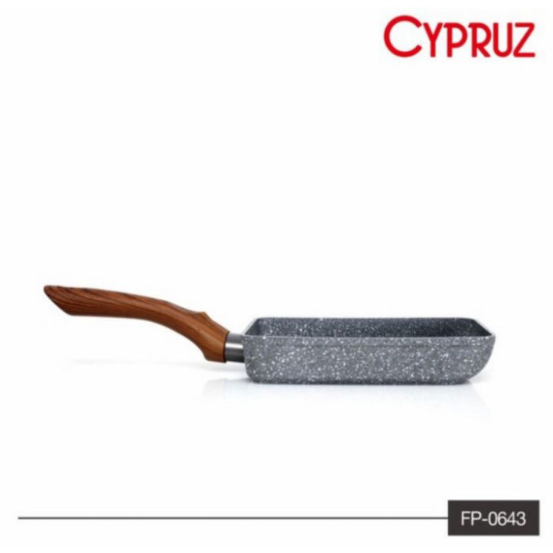 cypruz fry pan persergi omlette marble induksi wajan penggorengan 18cm