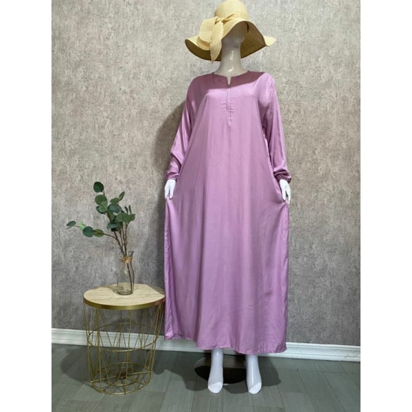 Daster Gamis Shanum Polos twill / Gamis Jumbo / Gamis Jumbo twill nearby hijab