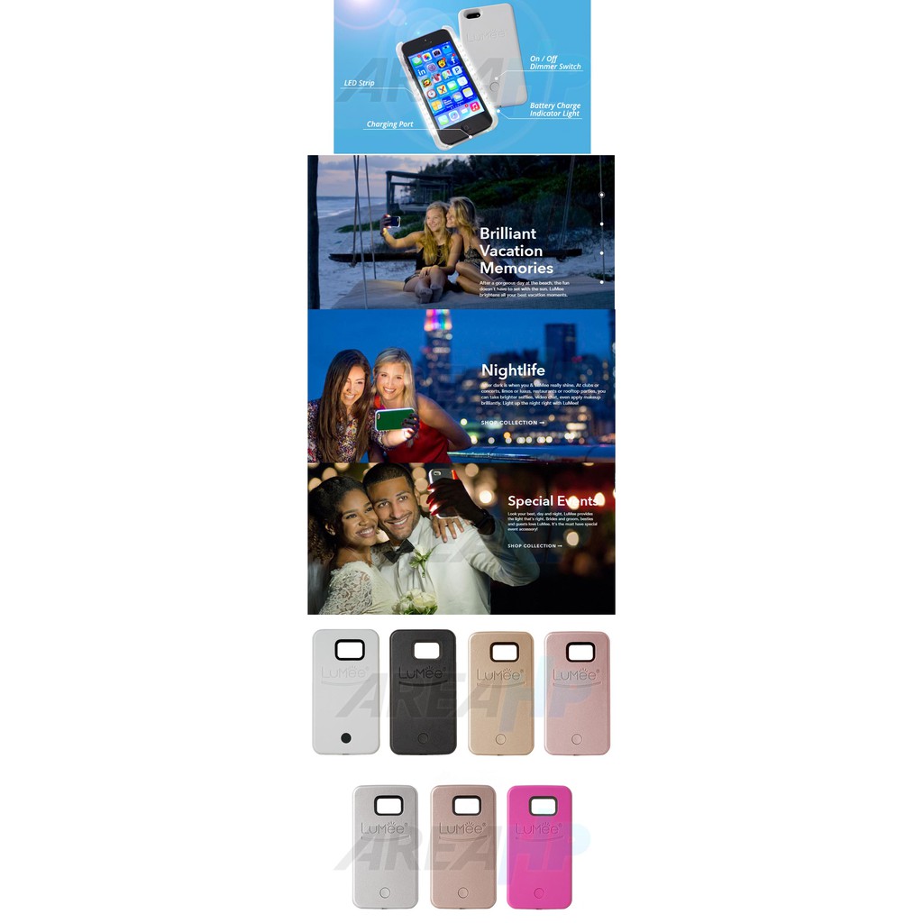 Lumee Selfie LED Light Case for Samsung Galaxy S6 Edge Plus +