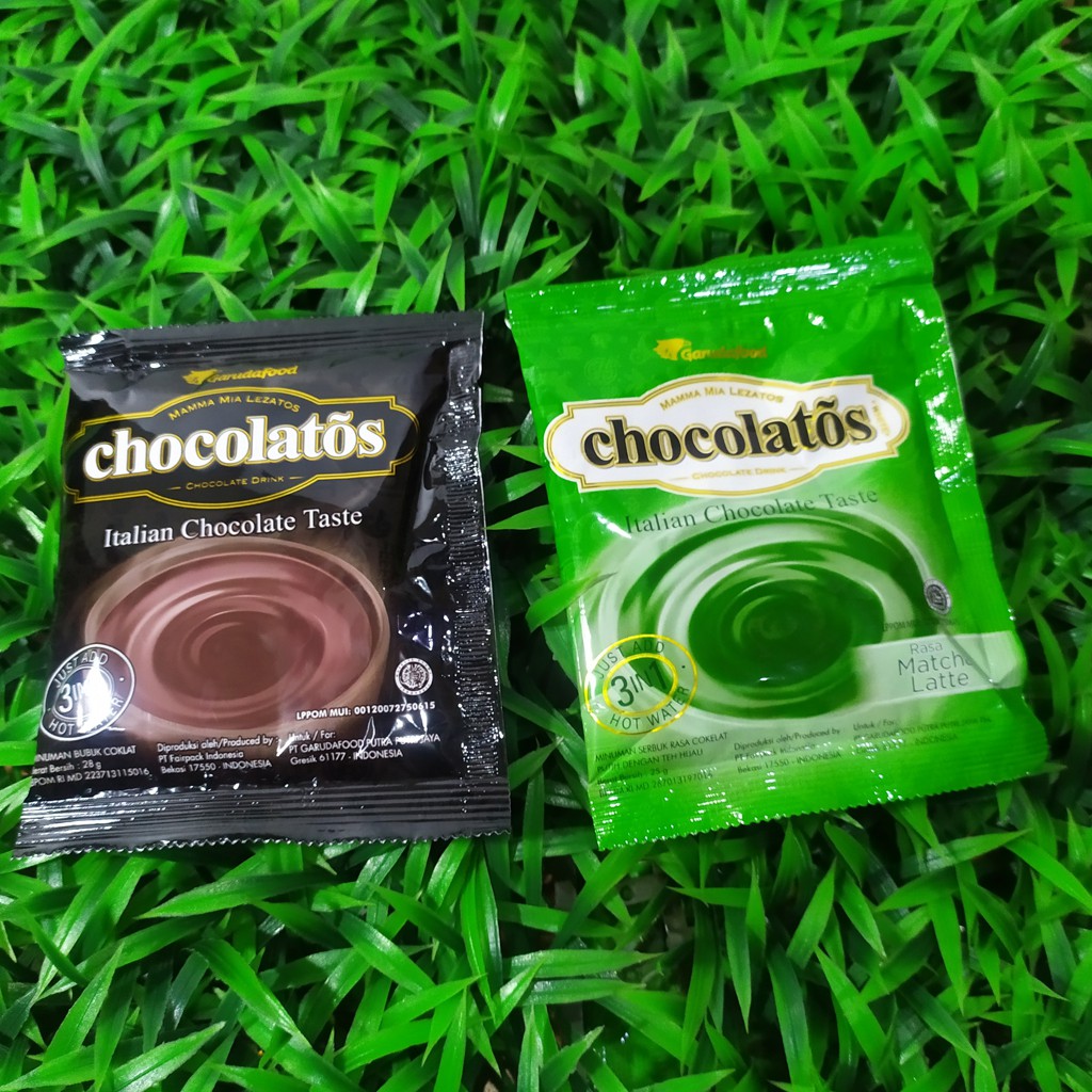 

Chocolatos Drink sachet 25-28 gram. Minuman coklat dan matcha / greentea instan.