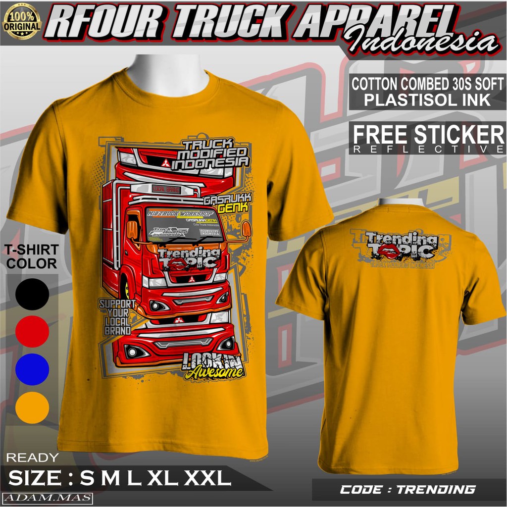 PROMO/OBRAL KILAT/KAOS GAMBAR TRUCK TRENDING TOPIC KAOS DISTRO TRUCK DEWASA KAOS TRUCK MANIA INDONESIA KAOS TRUK RFOUR