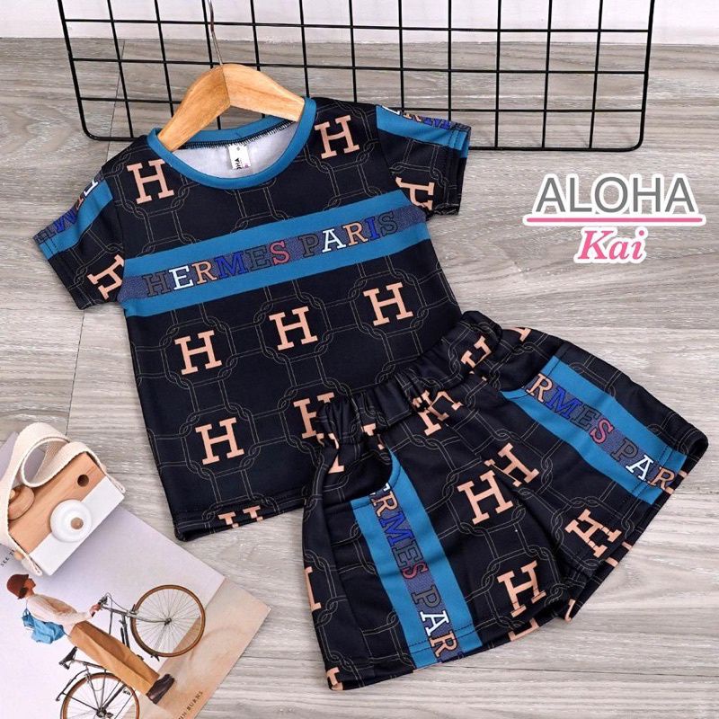 SET ANAK ALOHAI KAI IMPOR/BAJU ANAK ANAK ALOHA KAI