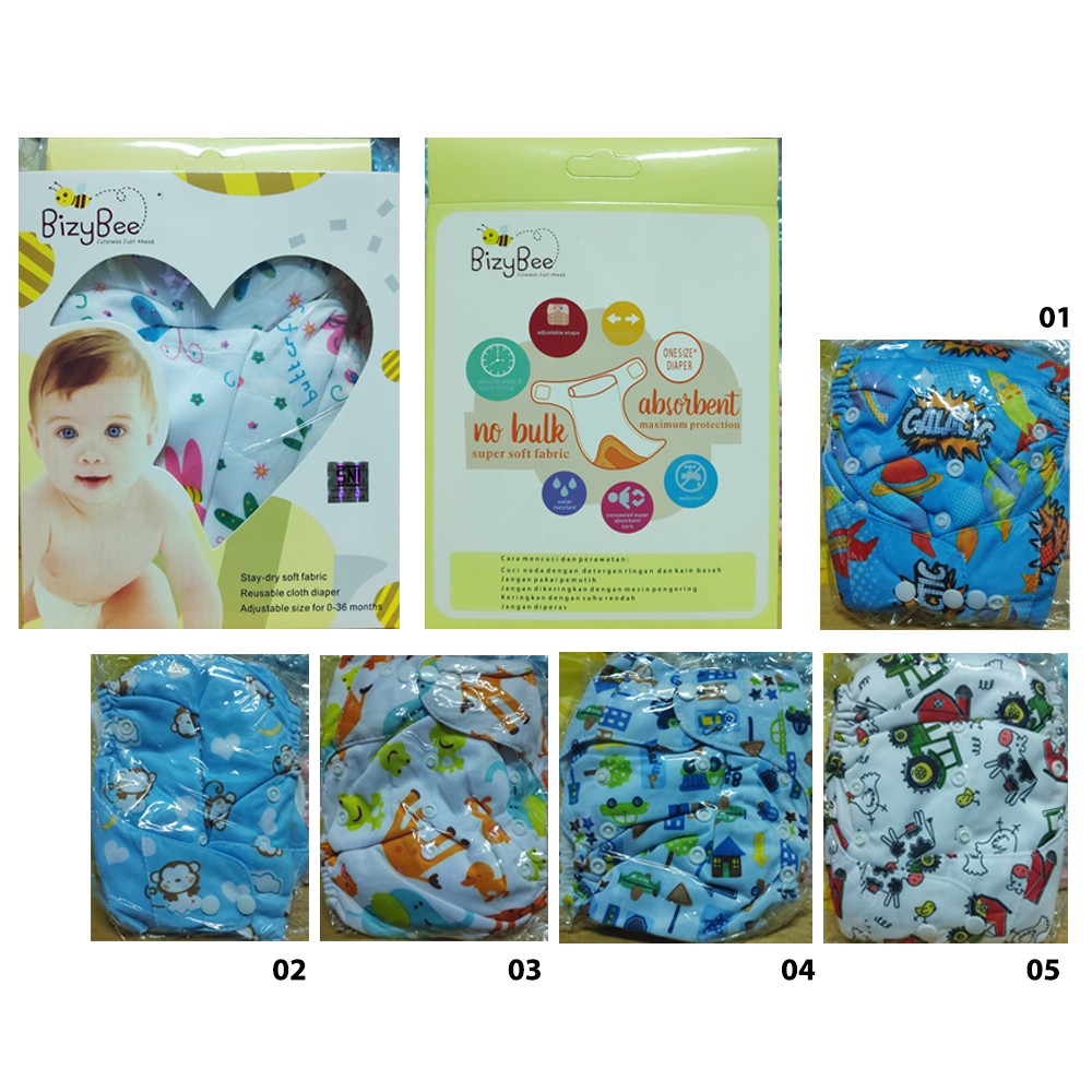 BIZYBEE Cloth Diaper Clodi Popok kain bayi Boy