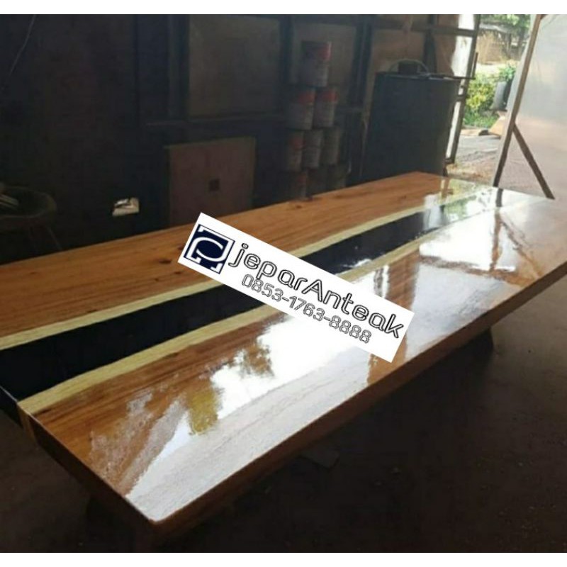 papan daun trembesi resin