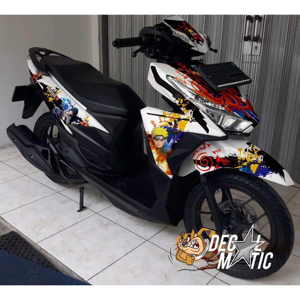 Decal Stiker Full Body Vario 125 150 Old tahun 2015 2016 2017 Naruto Putih