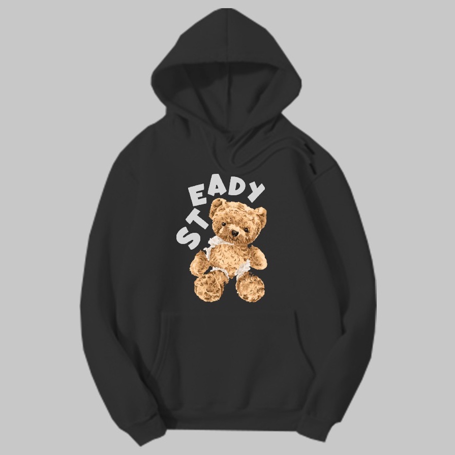 MVP - Steady Bear Hoodie - Hoodie Beruang Unisex