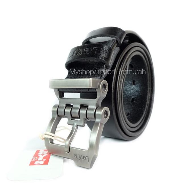 RX5J GESPER IKAT PINGGANG KULIT ASLI BRANDED IMPORT LEVIS 501 BLACK D5IW