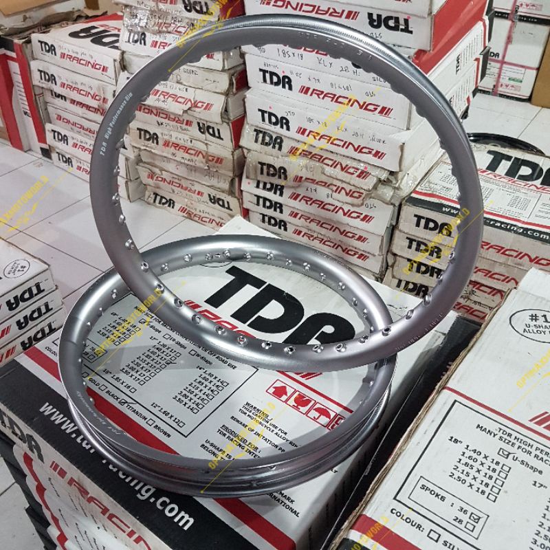 Velg TDR Rim US ( U Shape ) Ukuran 140 160 Ring 17 Titan ( Titanium ) Original