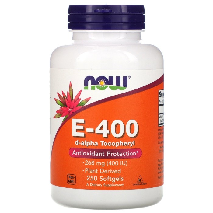 Now Foods Vitamin E 400 E-400 268 mg 250 Softgels