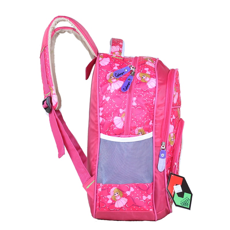 Tas Gendong Anak Sekolah TK SD Ransel Anak Perempuan Keren Cantik Gambar Karakter Kartun Pink Lucu