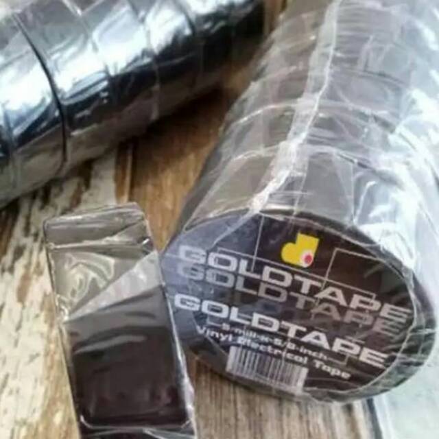 JG - ISOLASI LISTRIK ORIGINAL ISOLATOR - LISTRIK HITAM GOLD TAPE KECIL / ISOLASI KABEL LISTRIK SILVER