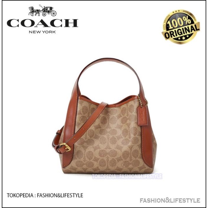 Bag Canvas - Tas Coach Hadley Hobo 21 In Signature Canvas Original Coach