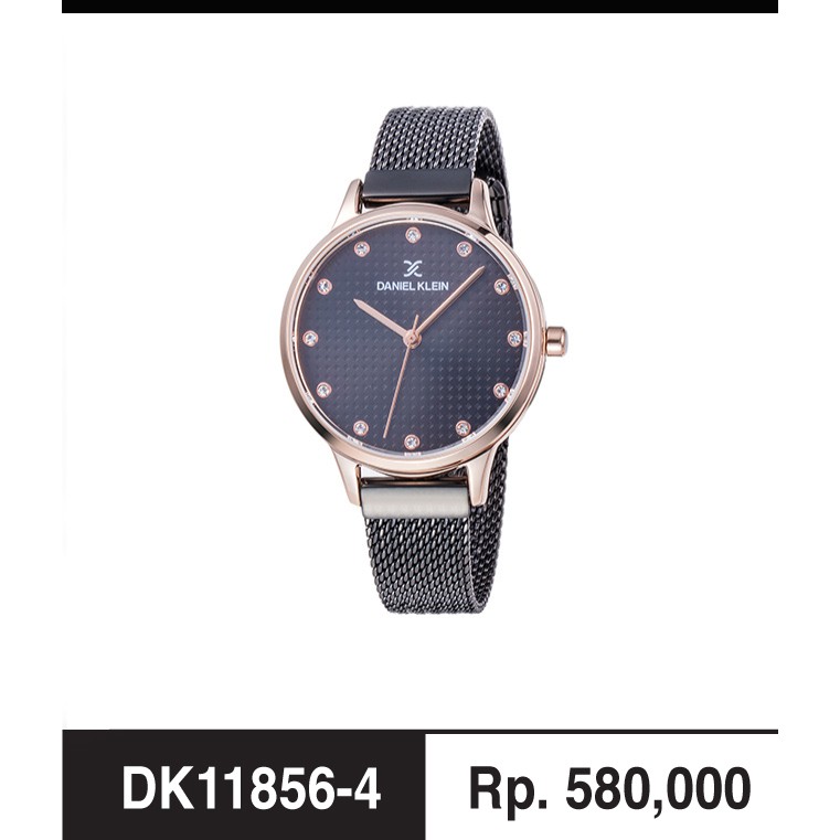 Daniel Klein Dk11856-4 Rosegold Black Jam Tangan Wanita Original Fashion Wanita