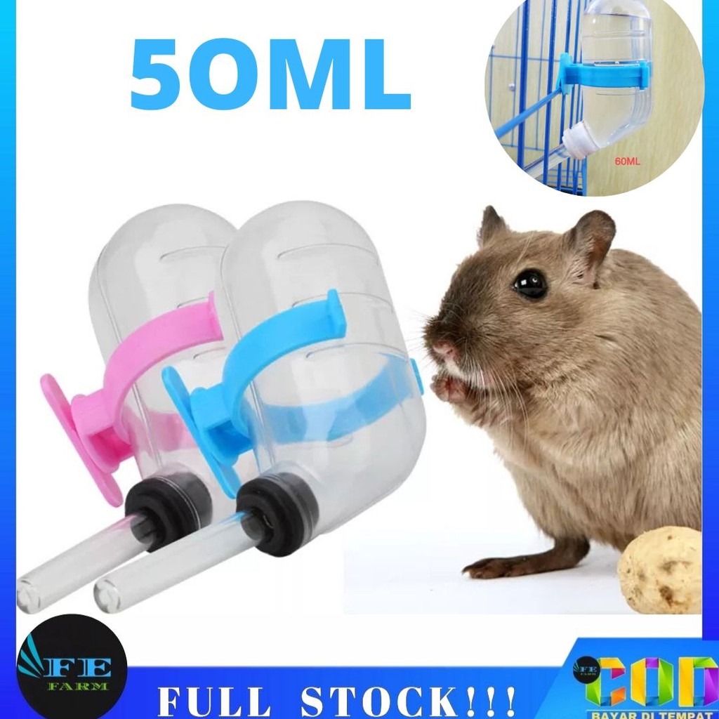 BOTOL MINUM 50 ML HAMSTER LANDAK MARMUT KELINCI SUGAR GLIDER FEFARM