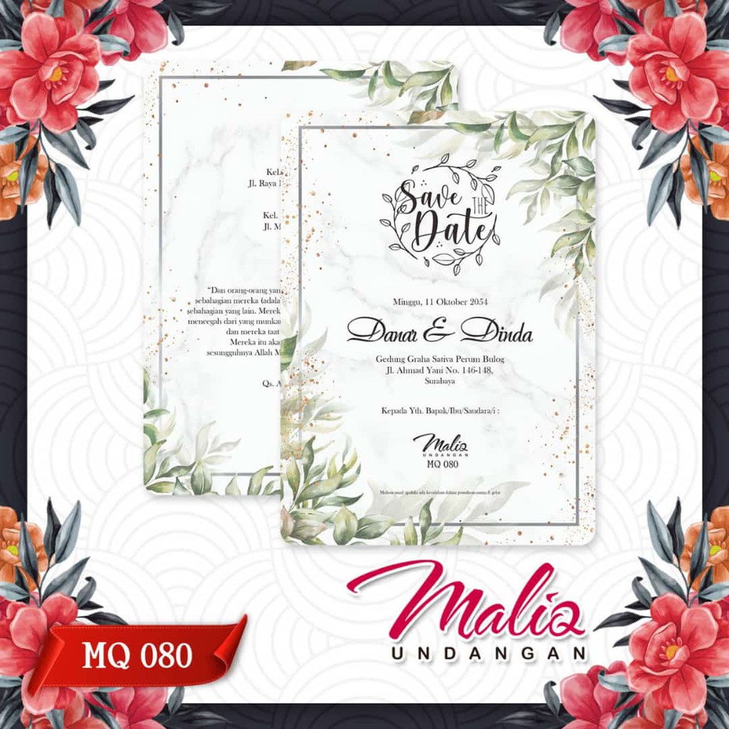 Blangko Undangan Maliq seri 80 / Undangan Pernikahan / Undangan Khitan