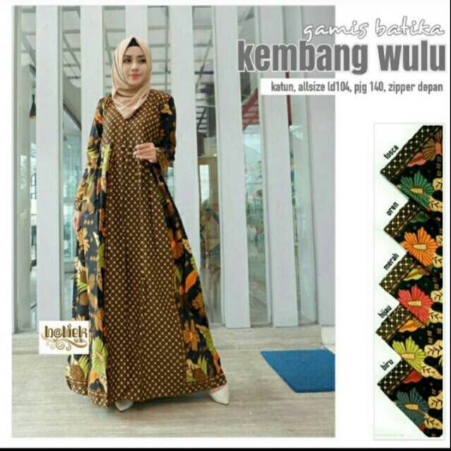 Sale Gamis Batika Kembang Wulu / Gamis Batik Modern / Batik Gamis Syari / Long Dress Batik Wanita / zL5ZxKTa6DVdM