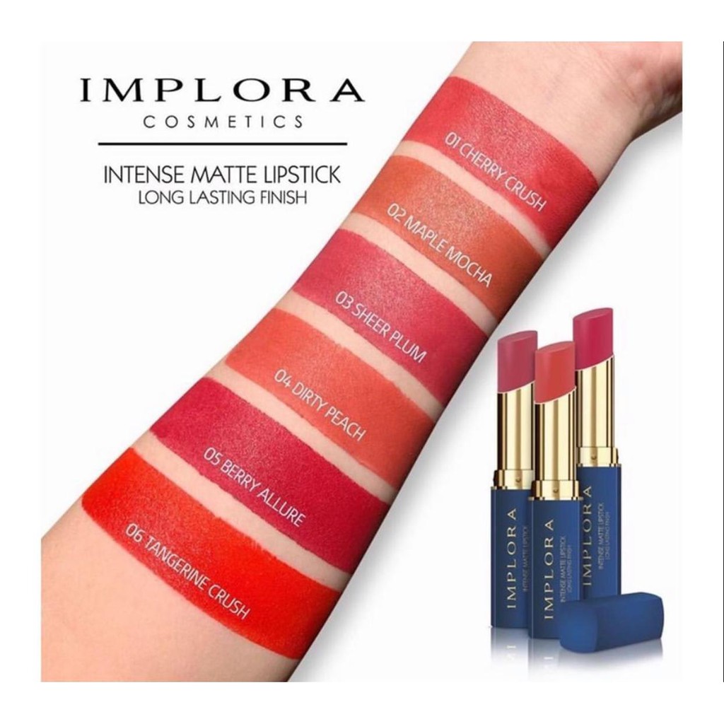 (BISA BAYAR DITEMPAT) INTENSE IMPLORA LIPSTIK ORIGINAL BPOM / LIPSTICK CREAM MATTE