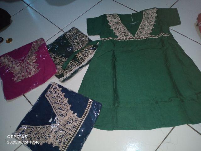 Setelan Batik  Anak Khususkain Cap Umur 2-3th Murah Motif Random Sesuai Stok