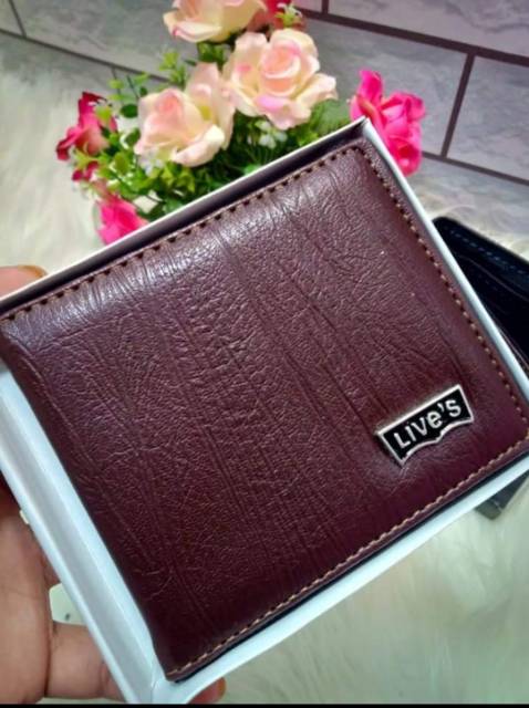 Dompet kulit sintetis/dompet murah/dompet lipat pria