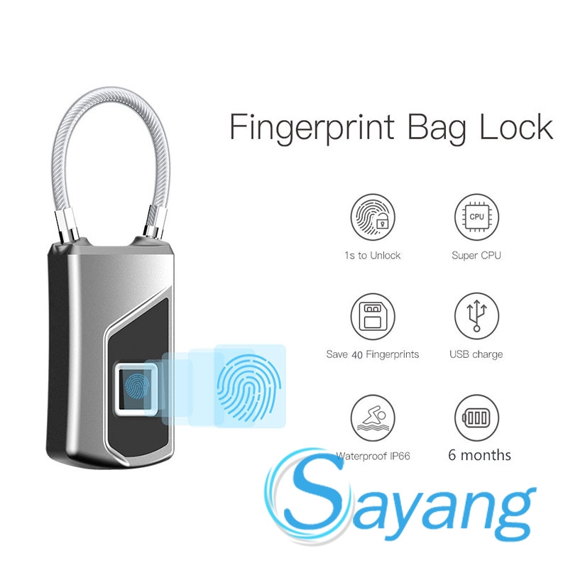 App Smart Fingerprint Backpack Household Storage Cabinet Anti Theft Waterproof Ultra Long Standby Fingerprint Padlock Shopee Indonesia