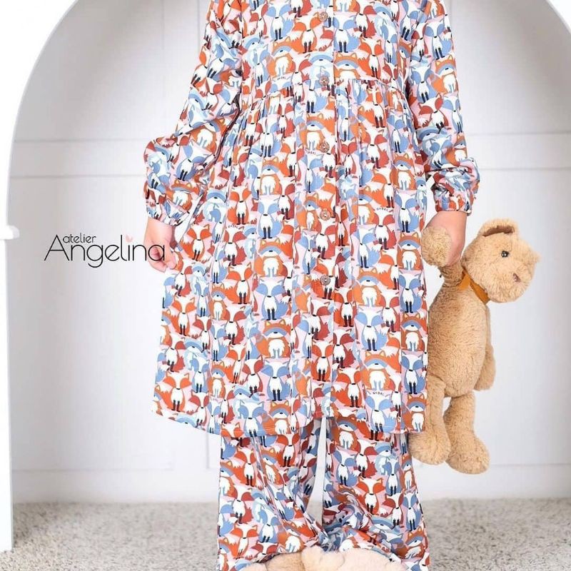 atelier angelina DEFFECT SALE little zahra fox pink size 4-6
