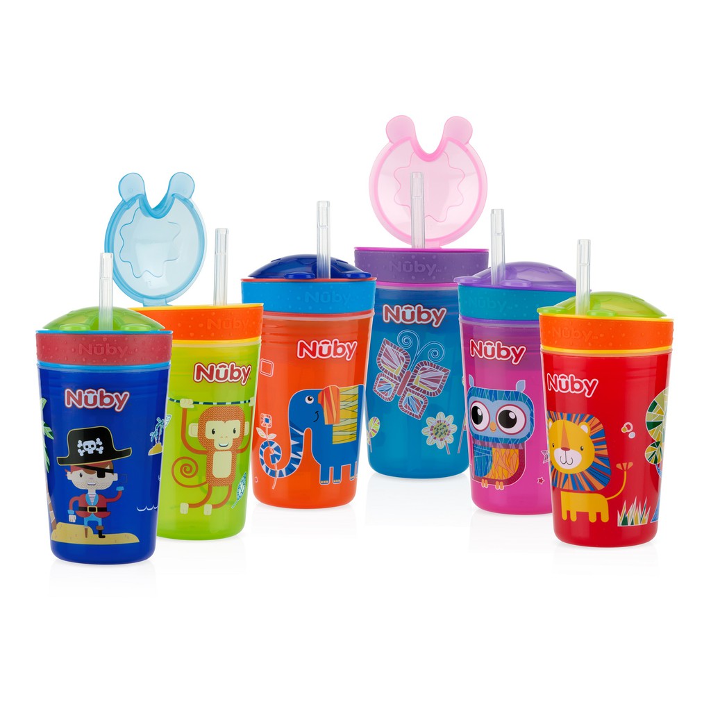 Nuby Snack N Sip Cup With Straw Cover